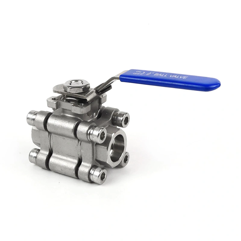 3PC 2000WOG သော့ခတ်နိုင်သော Ball Valve