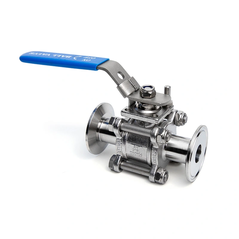 3PC အပြည့်ထည့်ထားသော Tri-Clamp Sanitary Ball Valve