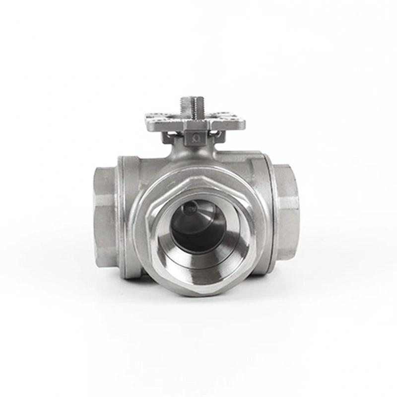ISO 5211 Direct Mounting Pad L အပေါက်ပါရှိသော Three Way Ball Valve